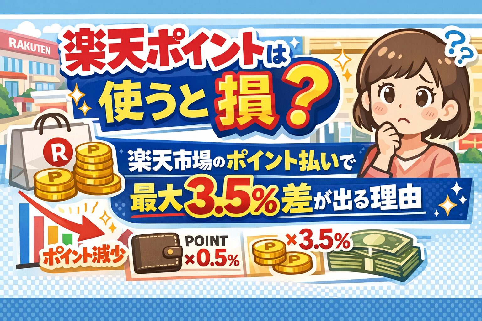 楽天ポイントは使うと損？楽天市場のポイント払いで“最大3.5％差”が出る理由