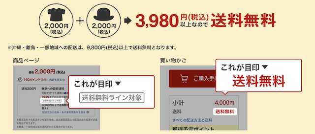 楽天市場複数商品で送料無料の商品