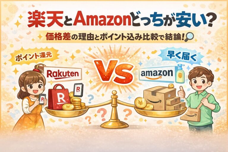 楽天とAmazonどっちが安い？価格差の理由とポイント込み比較で結論！