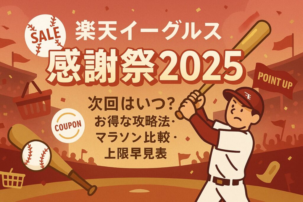 【2025年版】楽天イーグルス感謝祭の完全ガイド｜次回はいつ？お買い物マラソン比較・攻略法・上限