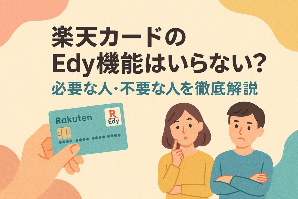 楽天カードのEdy機能はいらない?必要な人・不要な人を徹底解説【2025年版】