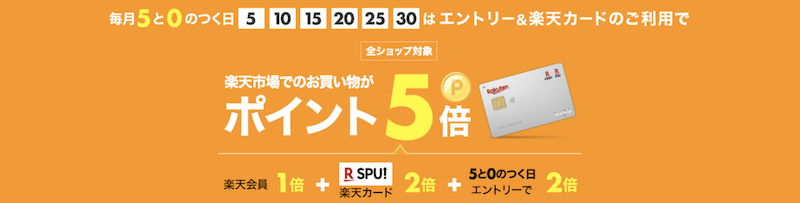 楽天『5と0のつく日』完全ガイド｜5倍にならない実質ポイント倍率とは
