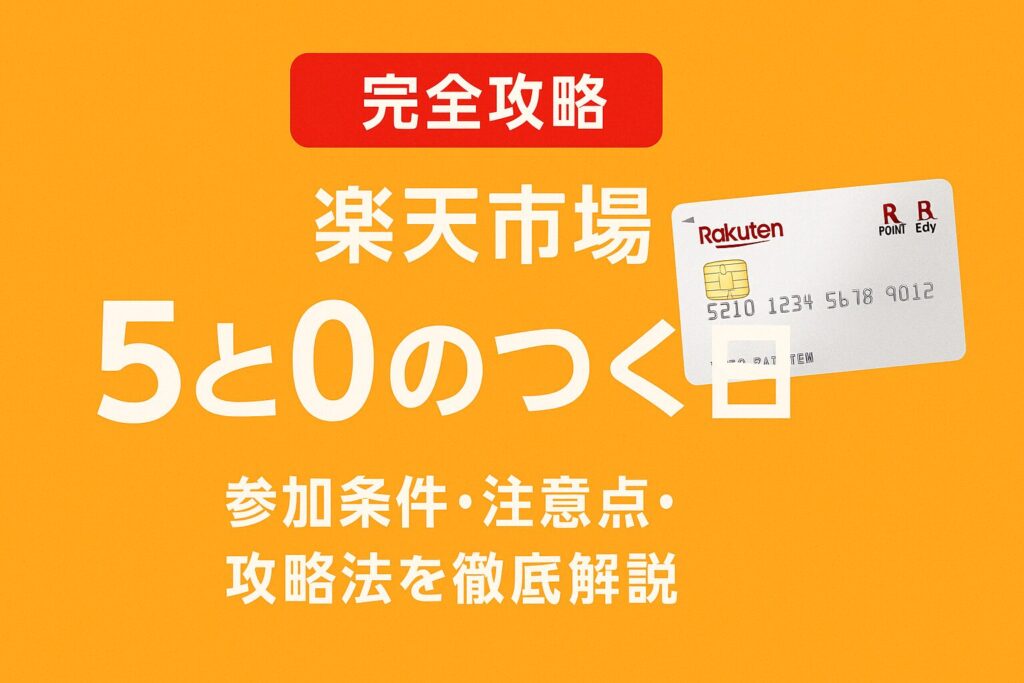 【最新版】楽天「5と0のつく日」完全攻略ガイド｜エントリー方法・注意点・ポイント最大化テクまで解説！