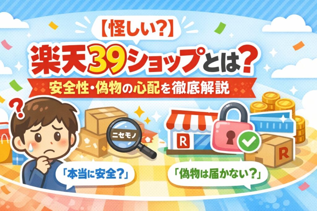 【怪しい？】楽天39ショップとは？安全性・偽物の心配を徹底解説