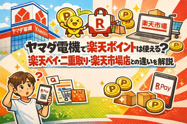 ヤマダ電機で楽天ポイントは使える？楽天ペイ・二重取り・楽天市場店との違いを解説