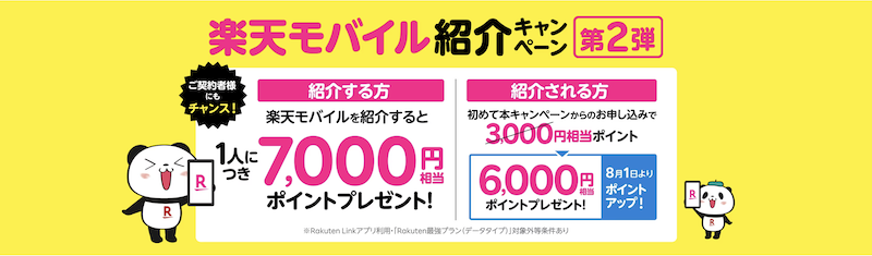 August 2023 Rakuten Mobile introduction campaign 2nd