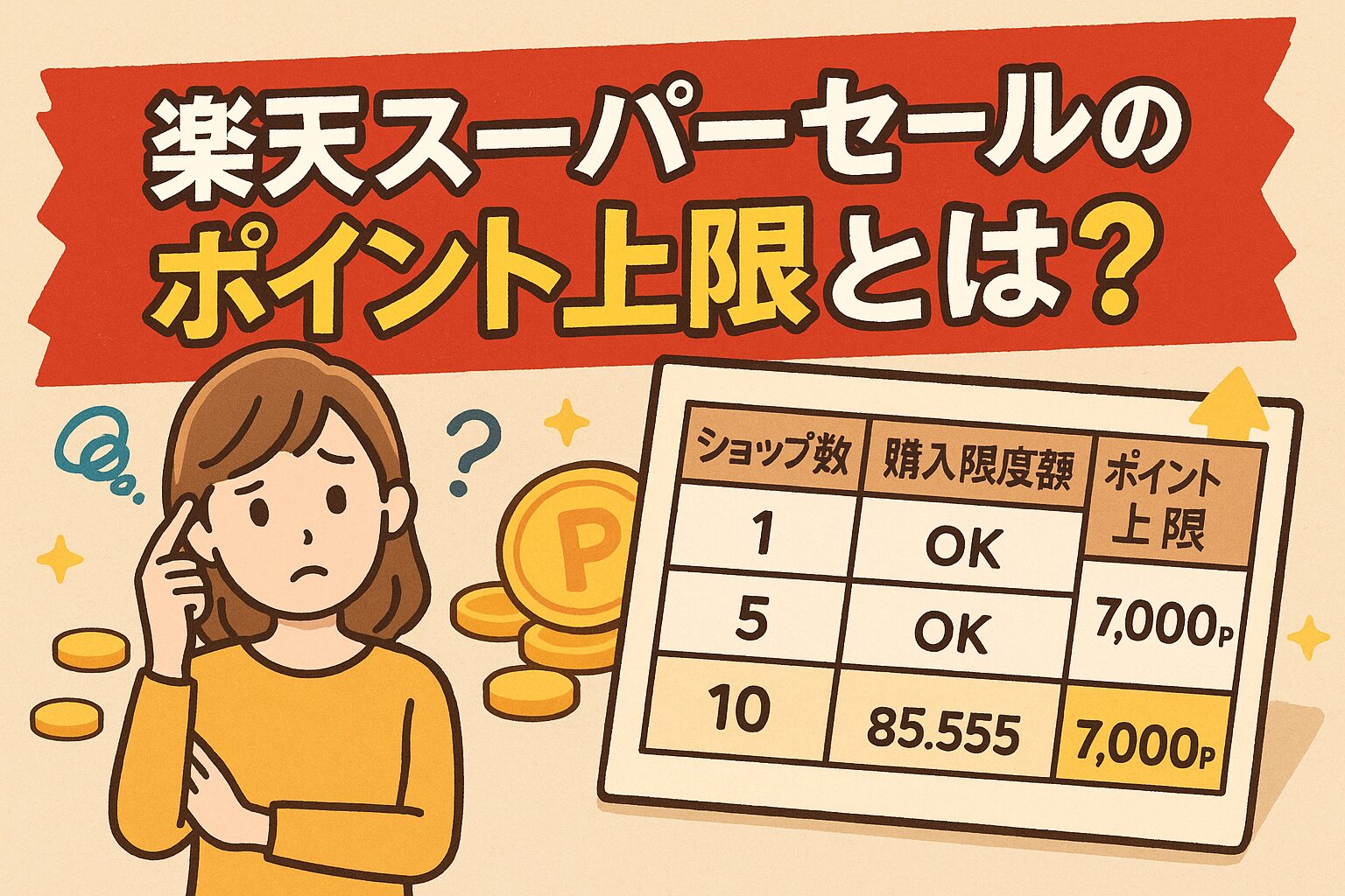 楽天スーパーセールのポイント上限とは?損しないための限度額&早見表つき完全ガイド