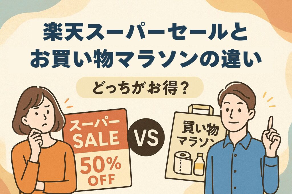 楽天スーパーセールとお買い物マラソンの違いは？開催時期・還元率・おすすめの使い分け方を解説！