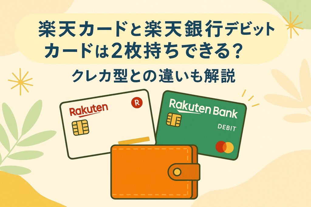 【2025年最新版】楽天カードと楽天銀行デビットカードは2枚持ちできる?クレカ型との違いも解説