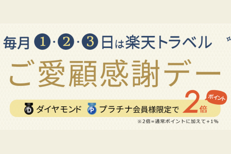 【毎月1・2・3日】楽天トラベルご愛顧感謝デー 完全ガイド！