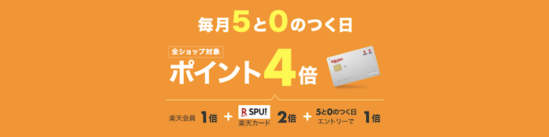 楽天5と0のつく日のイメージ(2023/12時点)