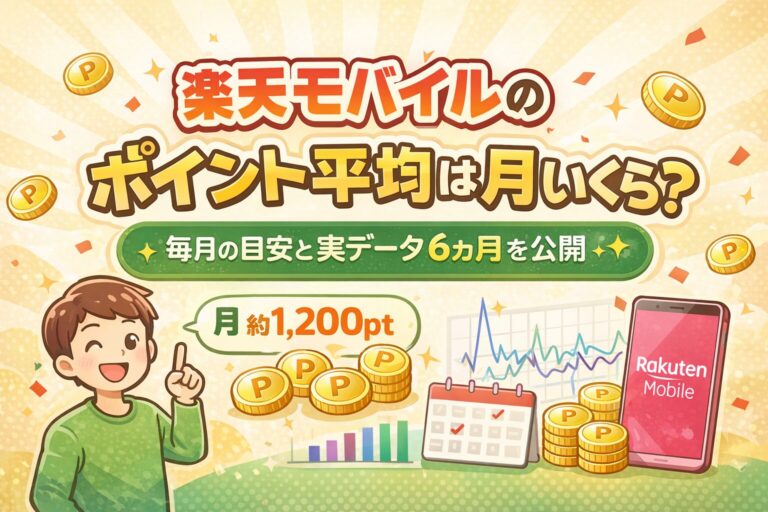 楽天モバイルのポイント平均は月いくら？毎月の目安と実データ6ヶ月を公開