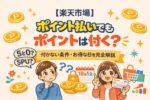 【楽天市場】ポイント払いでもポイントは付く？付かない条件・お得な日を完全解説