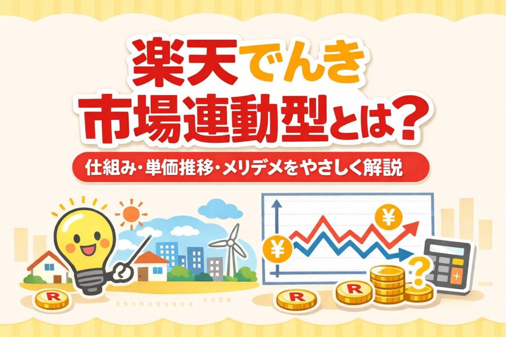【2026年最新】楽天でんきの市場連動型とは？仕組み・単価推移・メリデメをやさしく解説