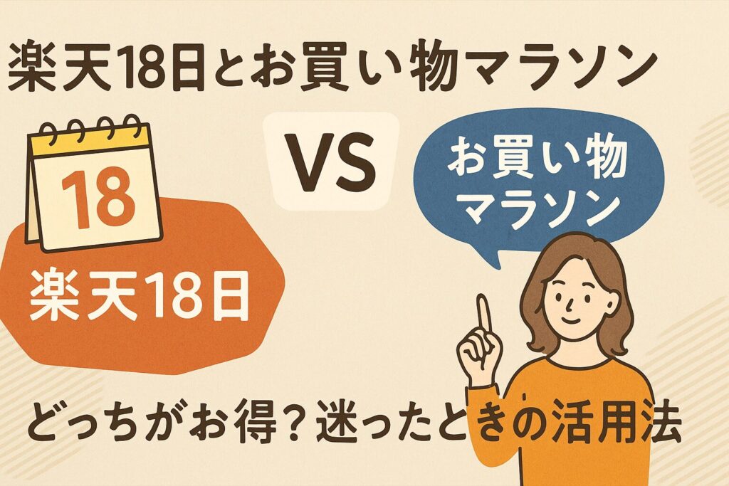 楽天18日とお買い物マラソンどっちが得？ダイヤモンド会員で比較！
