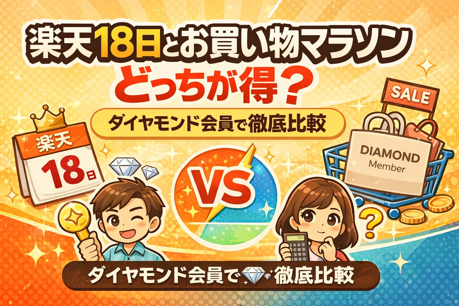 楽天18日とお買い物マラソンどっちが得？ダイヤモンド会員で徹底比較