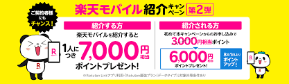楽天モバイル紹介キャンペーン第2弾