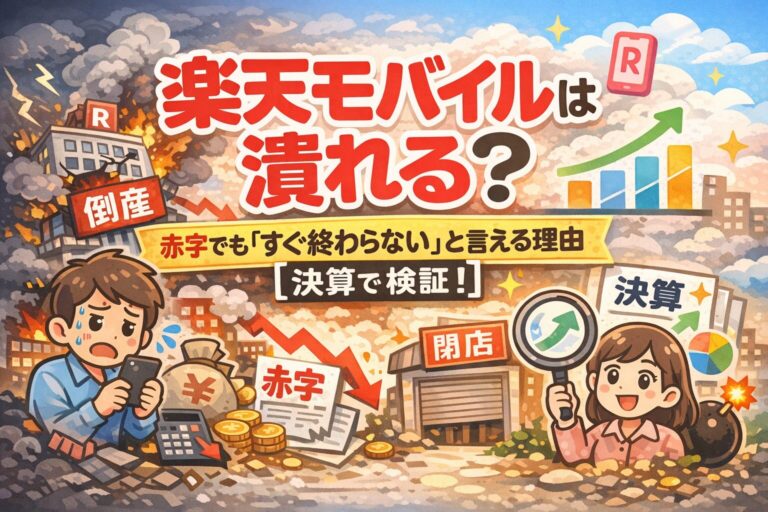 楽天モバイルは潰れる？赤字でもすぐ終わらない理由を最新決算で検証