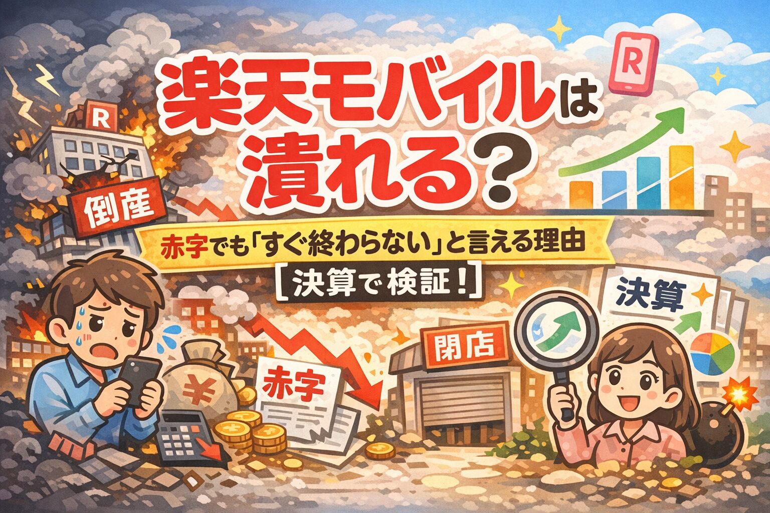 楽天モバイルは潰れる？赤字でもすぐ終わらない理由を最新決算で検証