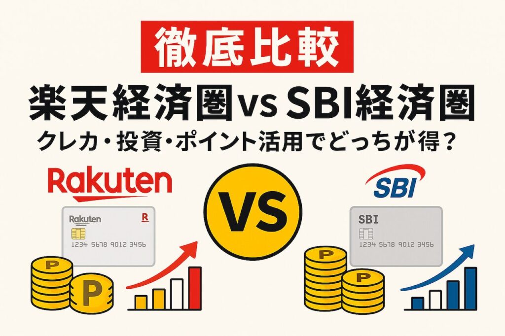【徹底比較】楽天経済圏 vs SBI経済圏｜クレカ・投資・ポイント活用でどっちが得？