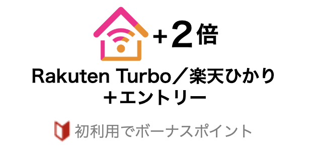 「SPU Rakuten Turbo/楽天ひかり+エントリー」のイメージ