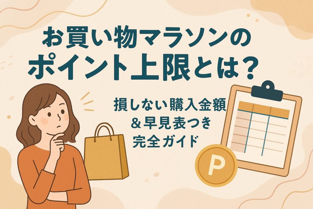 楽天お買い物マラソンのポイント上限とは？損しない購入金額＆早見表つき完全ガイド