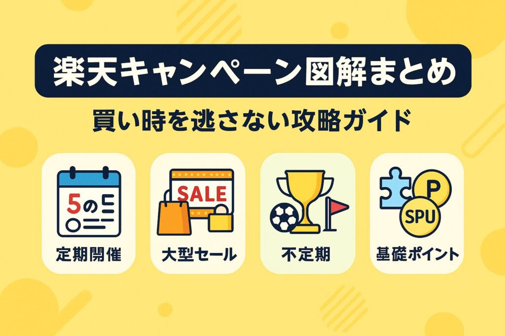 楽天キャンペーン図解まとめ【全7種】｜買い時を逃さない攻略ガイド