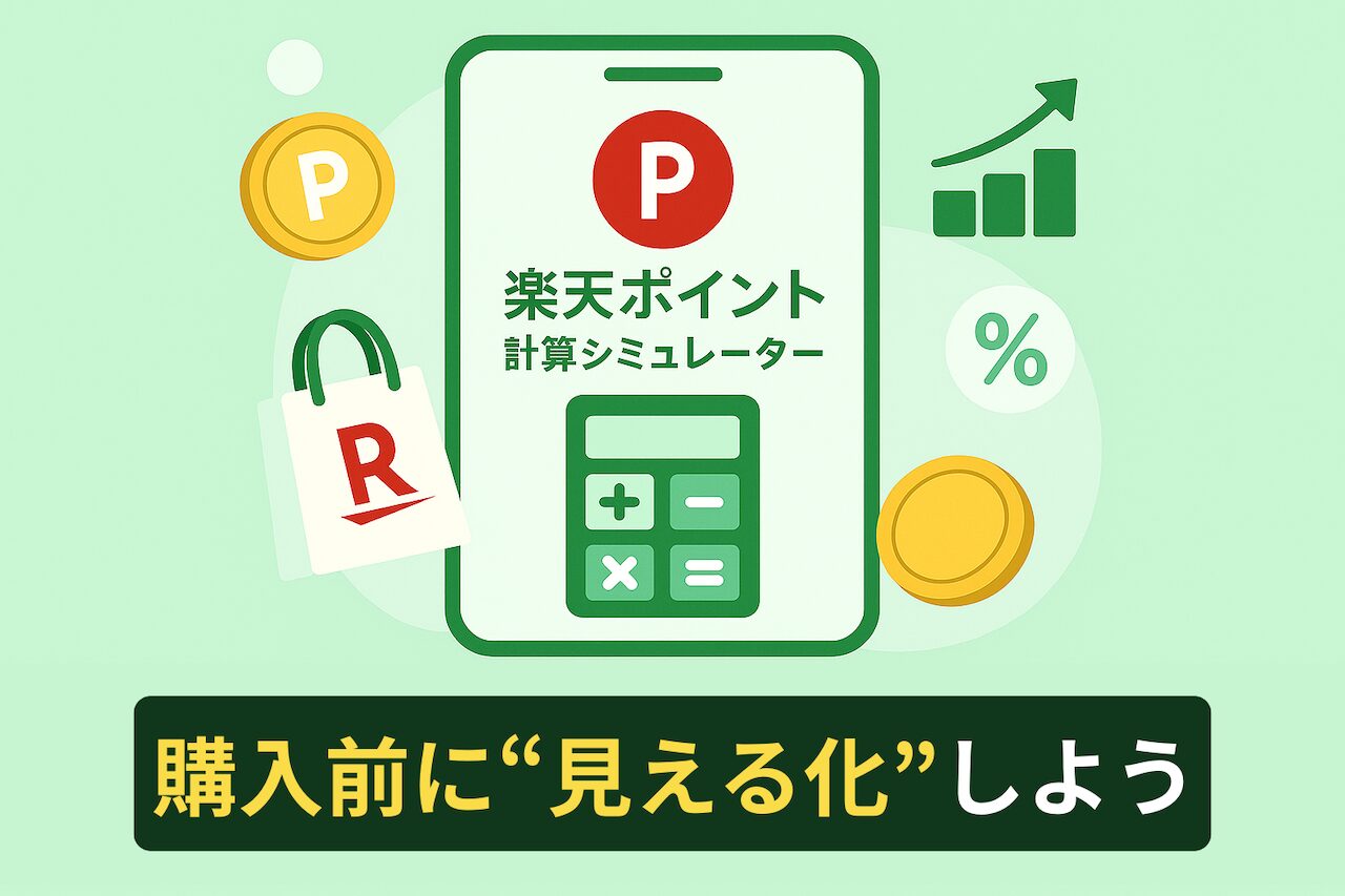 楽天ポイント計算シミュレーターの使い方|SPUやキャンペーンを簡単に反映して還元率をチェック!