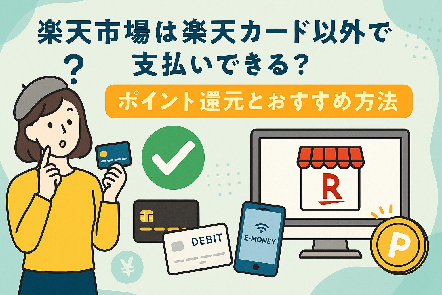 楽天市場は楽天カード以外で支払いできる？ポイント還元とおすすめ方法【2025年最新版】