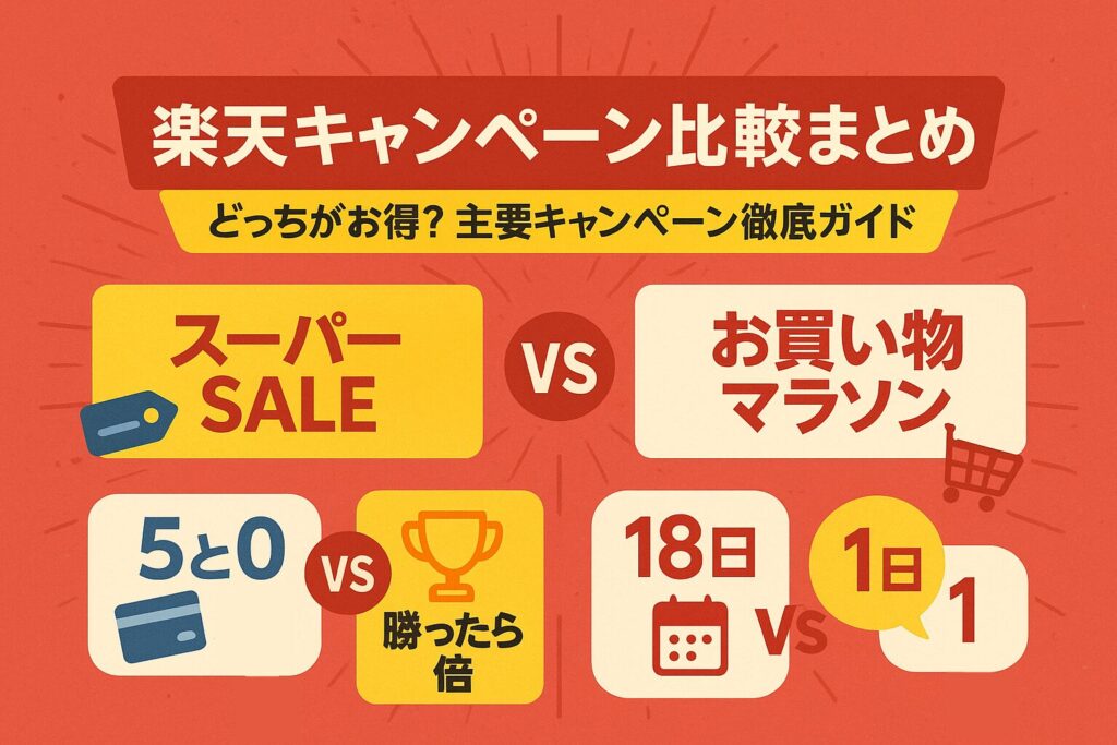 楽天キャンペーン比較まとめ｜どっちがお得？主要キャンペーンを徹底ガイド