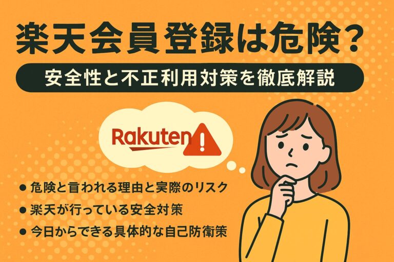 楽天会員登録は危険？安全に使うための全知識と不正利用対策まとめ
