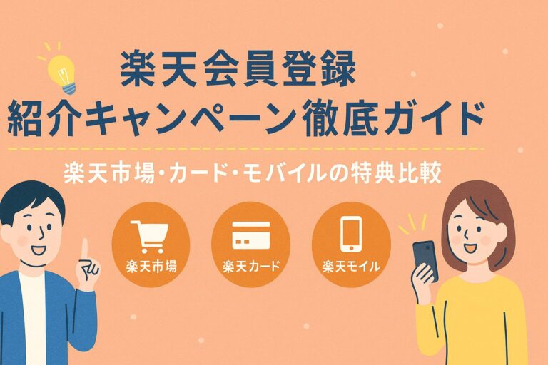 楽天会員登録 紹介キャンペーン徹底ガイド｜楽天市場・カード・モバイルの特典比較【2026年最新】