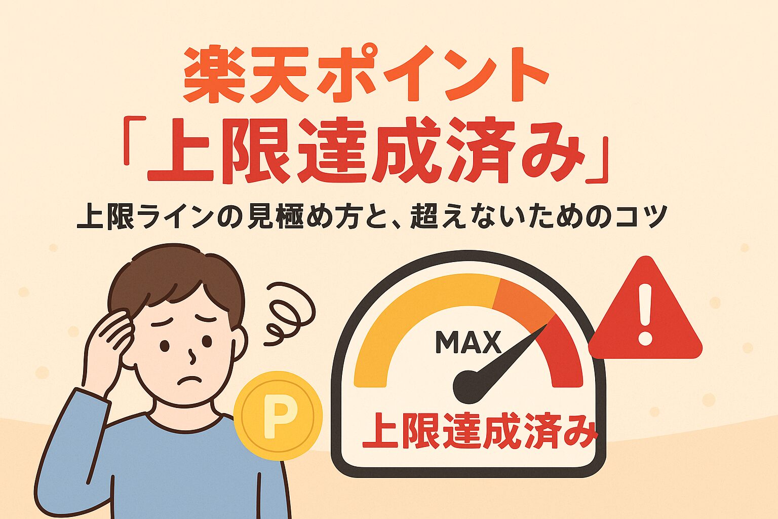 【表示例あり】楽天ポイント「上限達成済み」とは？意味・出る条件・対処法＆上限回避のコツ