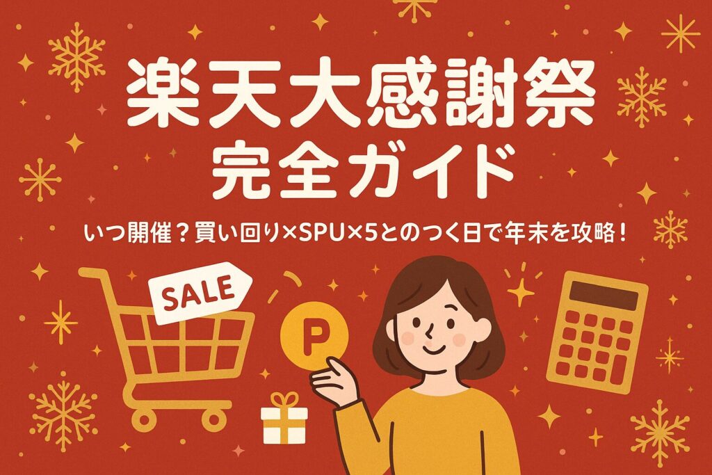 【2025年最新】楽天大感謝祭はいつ？上限7,000ptの逆算と攻略法・クーポン・比較まで完全ガイド