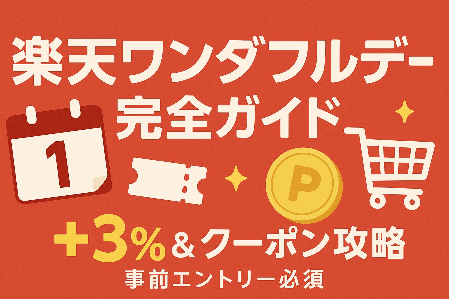楽天ワンダフルデー完全ガイド｜毎月1日の実質+3％＆クーポン攻略【事前エントリー必須】