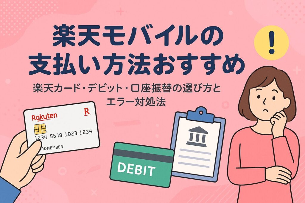 楽天モバイルの支払い方法おすすめ｜楽天カード・デビット・口座振替の選び方とエラー対処法