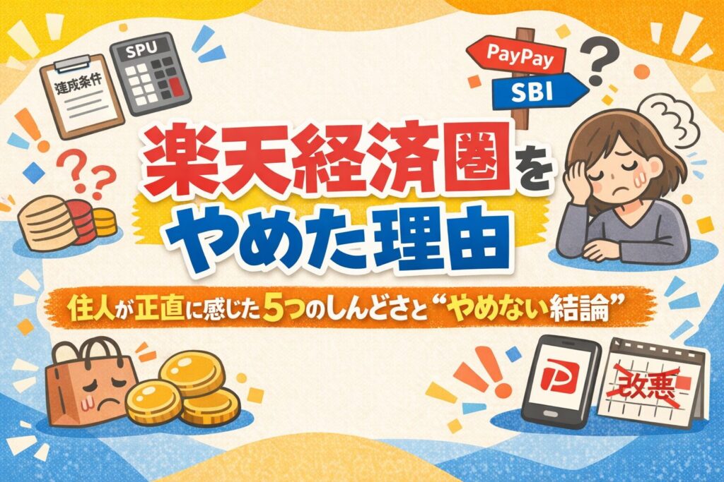 楽天経済圏をやめた理由｜住人が正直に感じた5つのしんどさと“やめない結論”