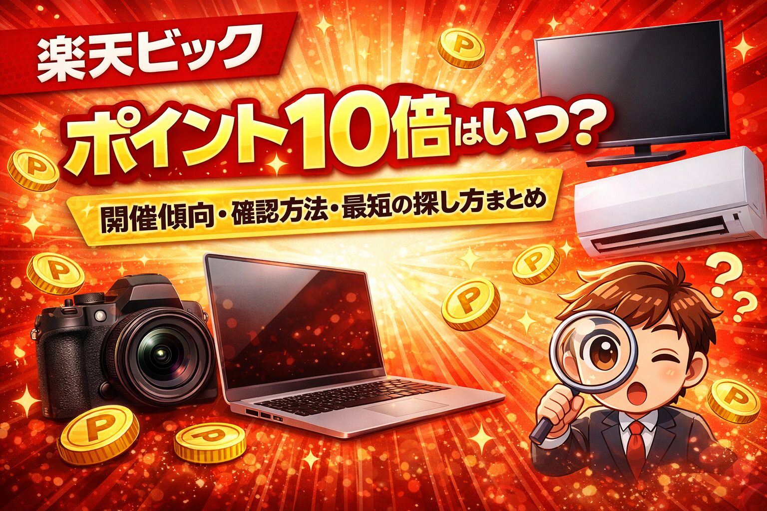 楽天ビック ポイント10倍はいつ？開催傾向・確認方法・最短の探し方まとめ