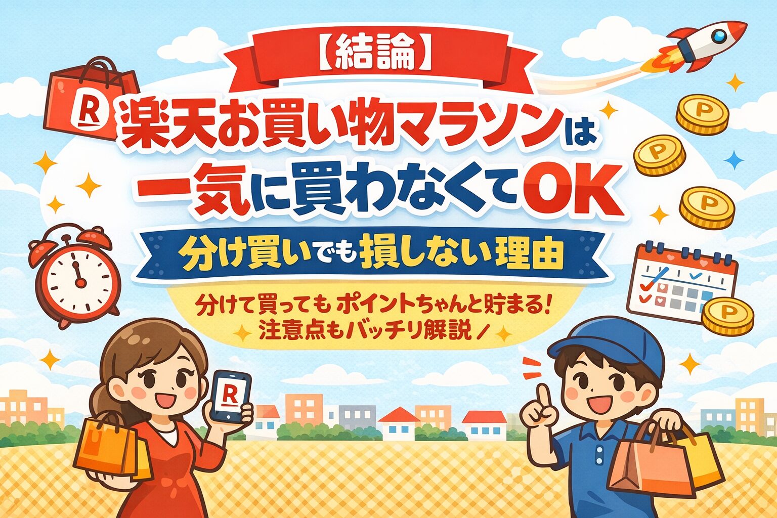 【結論】楽天お買い物マラソンは一気に買わなくてOK|分け買いでも損しない理由