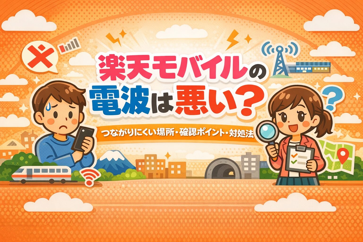 楽天モバイルの電波は悪い?つながりにくい場所・確認ポイント・対処法まとめ