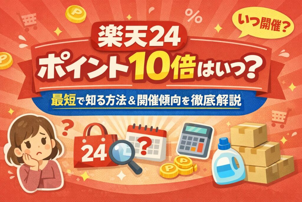 楽天24 ポイント10倍はいつ？開催傾向・確認方法・最短の探し方まとめ