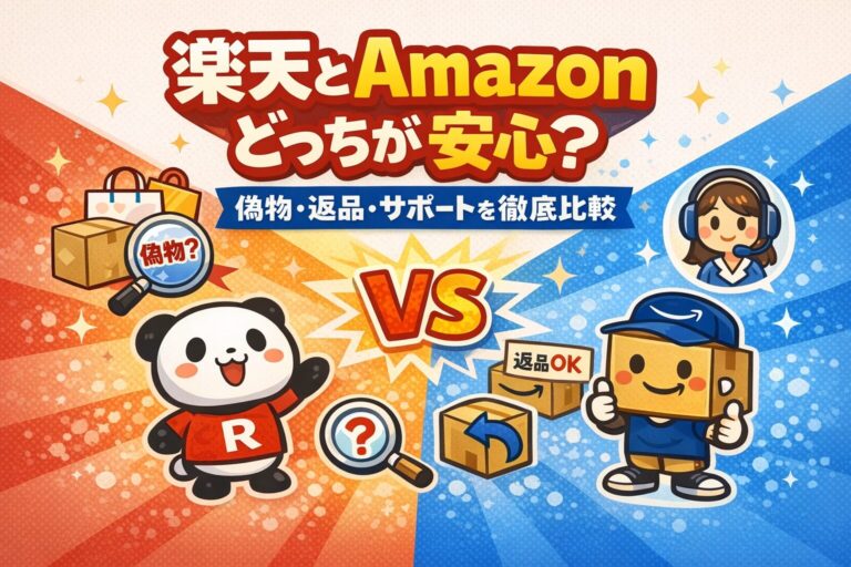 【2026年版】楽天とAmazonどっちが安心？偽物・返品・サポートを徹底比較【結論あり】