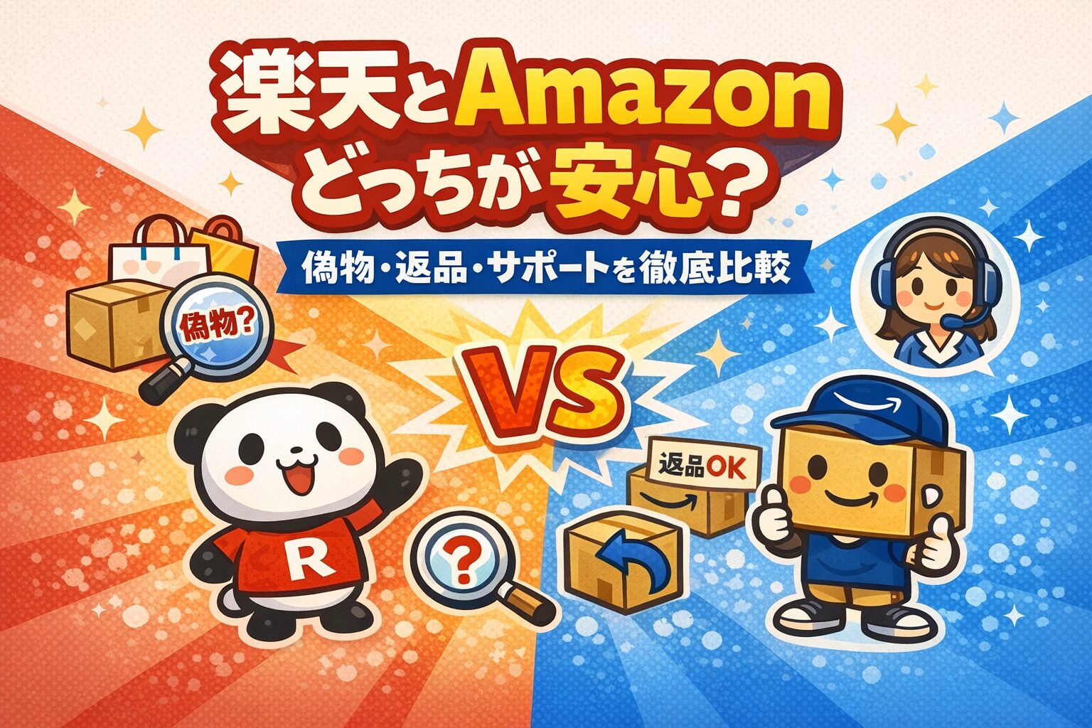【2026年版】楽天とAmazonどっちが安心?偽物・返品・サポートを徹底比較【結論あり】