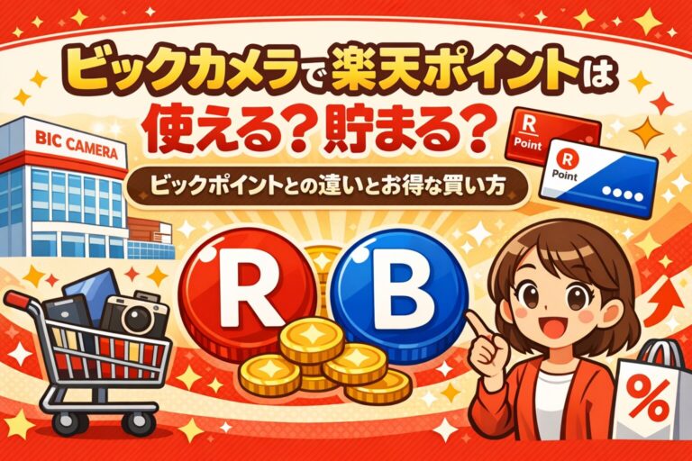 ビックカメラで楽天ポイントは使える？貯まる？ビックポイントとの違いとお得な買い方