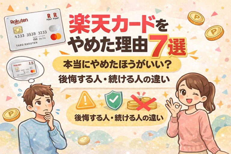 楽天カードはやめたほうがいい？やめた理由7選と後悔しない判断基準