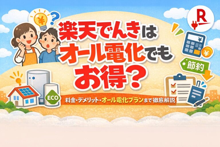 楽天でんきはオール電化でもお得？料金・デメリット・オール電化プランまで徹底解説