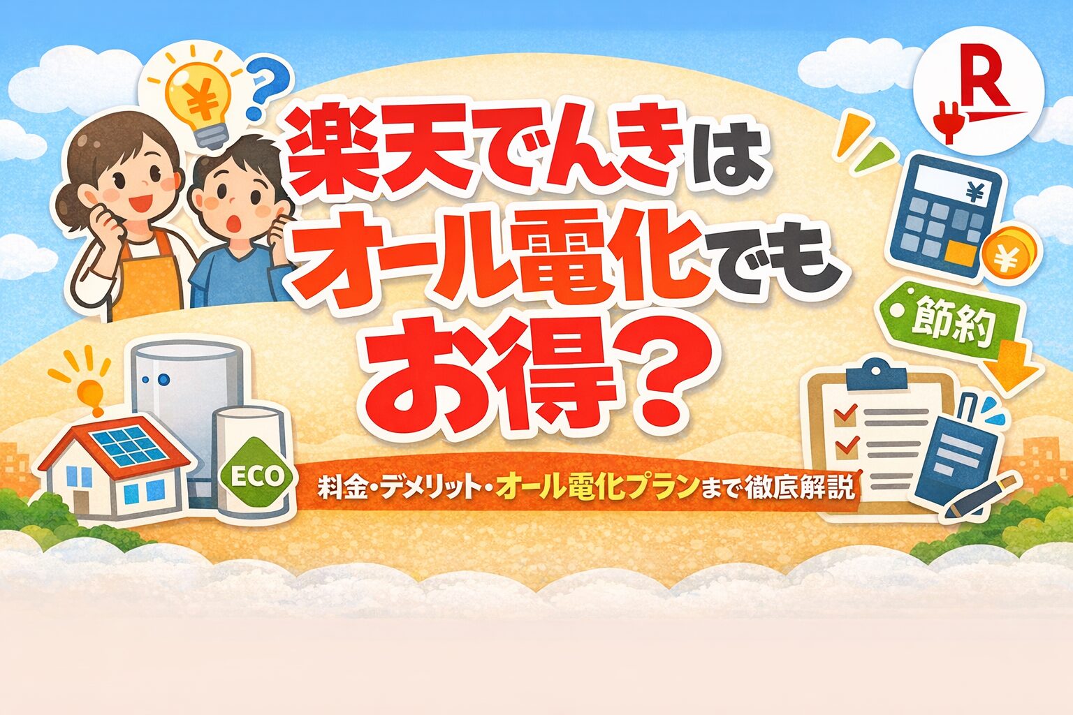 楽天でんきはオール電化でもお得？料金・デメリット・オール電化プランまで徹底解説