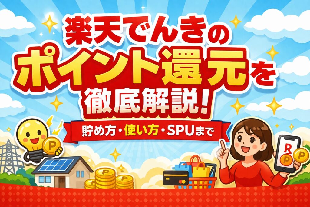 楽天でんきのポイント還元を徹底解説！貯め方・使い方・SPUまで