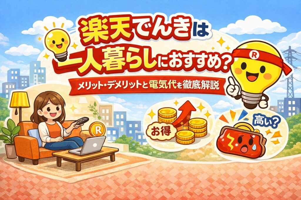 楽天でんきは一人暮らしにおすすめ？メリット・デメリットと電気代を徹底解説【2026年最新】