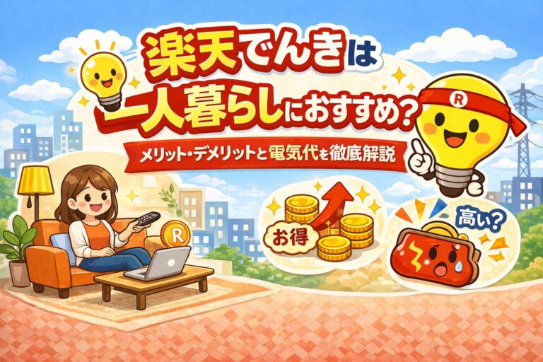楽天でんきは一人暮らしにおすすめ？メリット・デメリットと電気代を徹底解説【2026年最新】